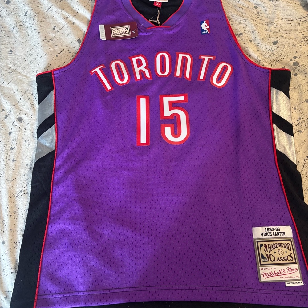 Mitchell & Ness Purple and Black Toronto Raptors Jersey - brand new with tags